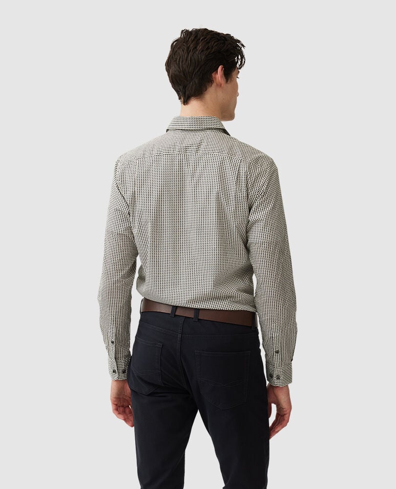 Chatteron River Sports Fit Shirt, SNOW, Back