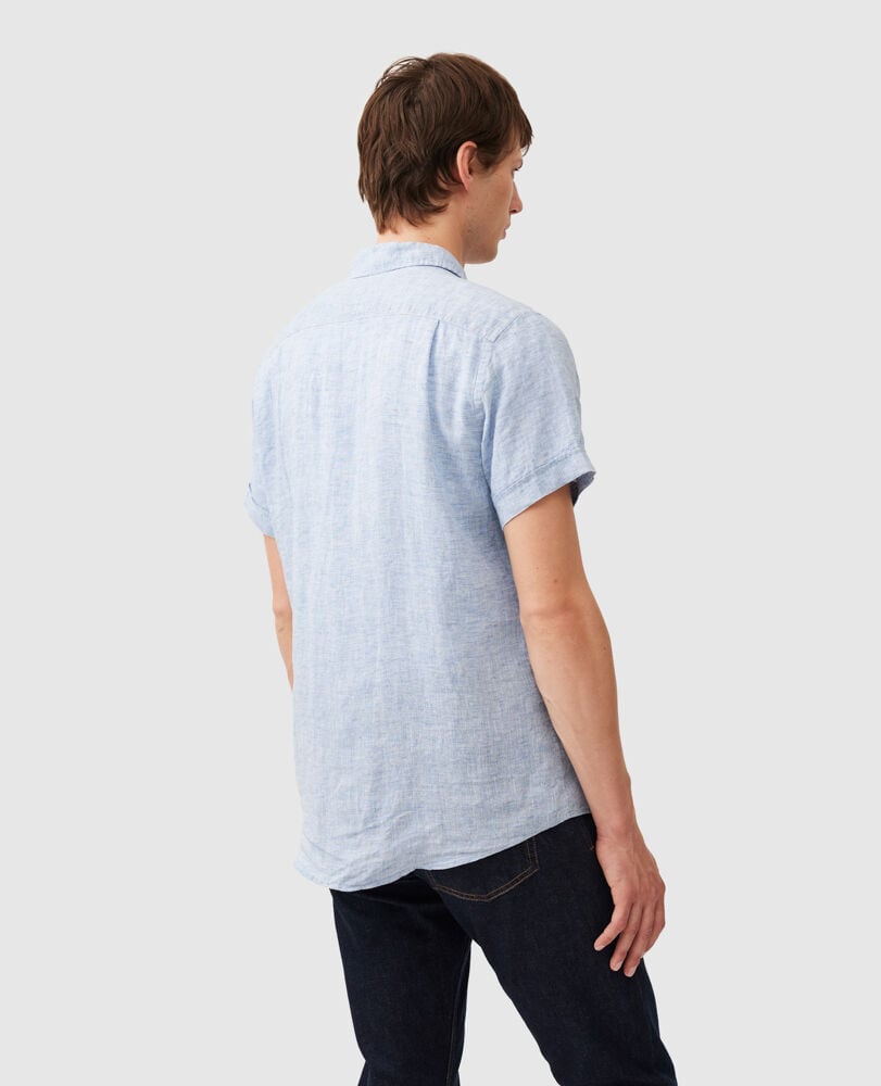 Cathedral Cove Sports Fit Shirt, DENIM, Back