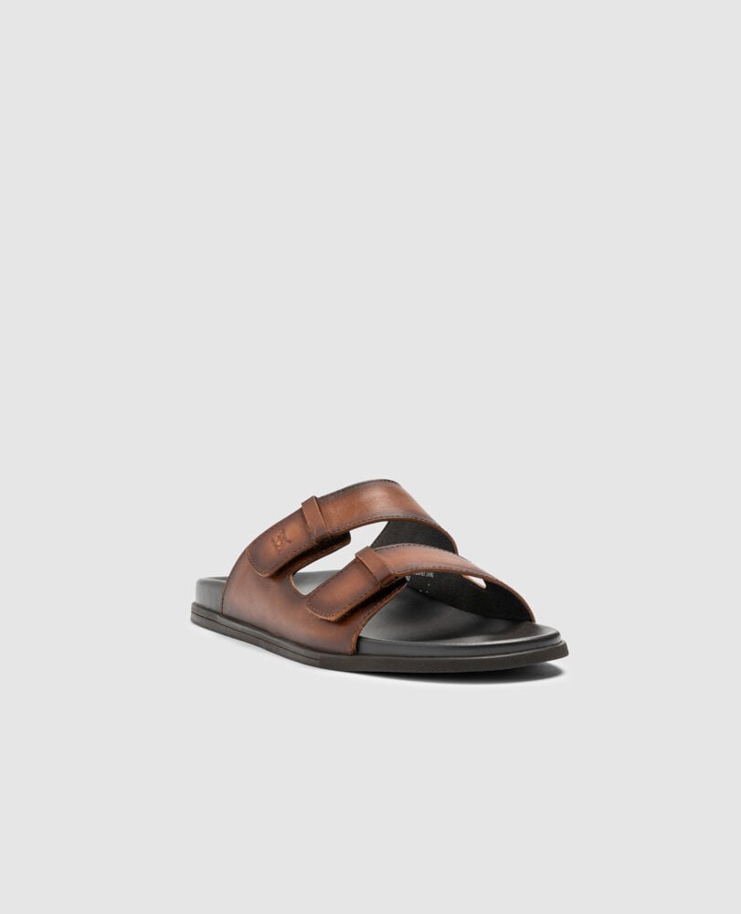 Kendrick Place Slide, COGNAC, Flat Lay