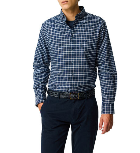 Oxford Valley Check Shirt, MIDNIGHT