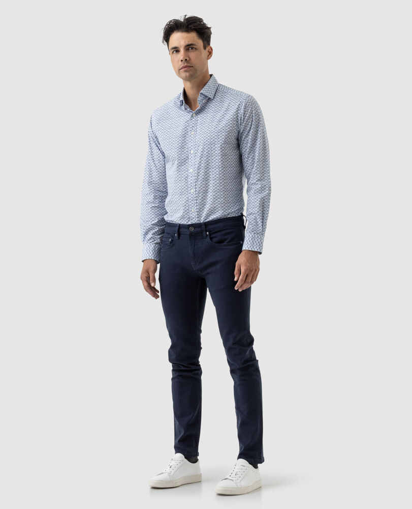 Pandino Sports Fit Shirt, CORNFLOWER, Off Front