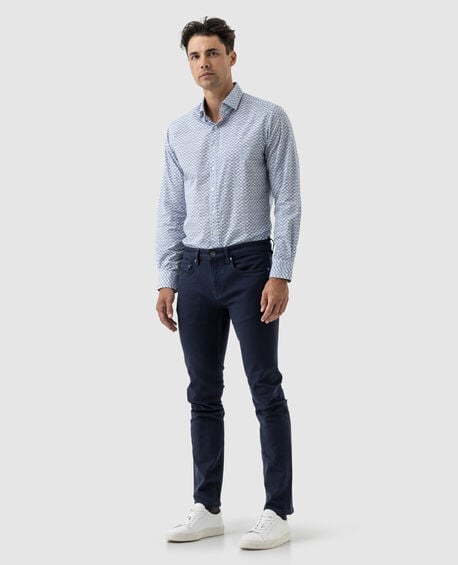 Pandino Sports Fit Shirt, CORNFLOWER