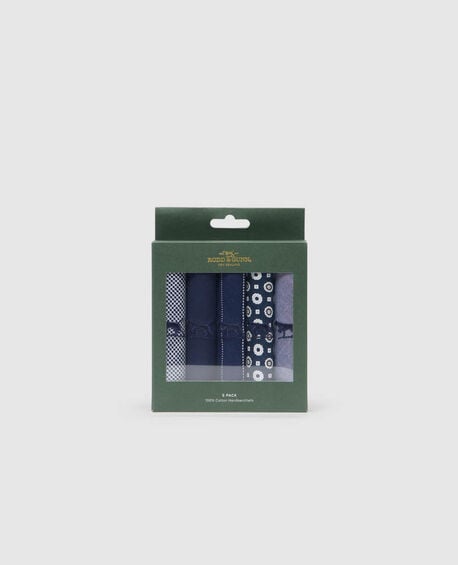Gunner Handkerchief 5 Pk, NIGHT MULTI