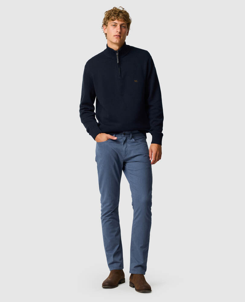 Jean droit melange Motion, DENIM, Off Front
