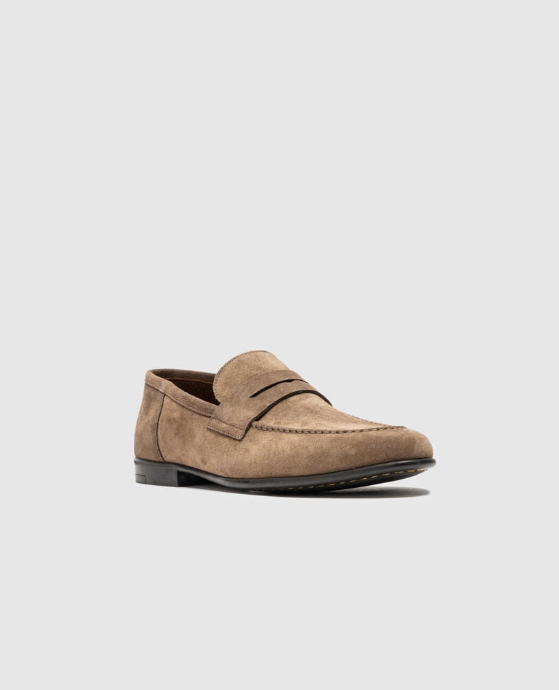 Spiga Loafer, TAUPE, Off Front