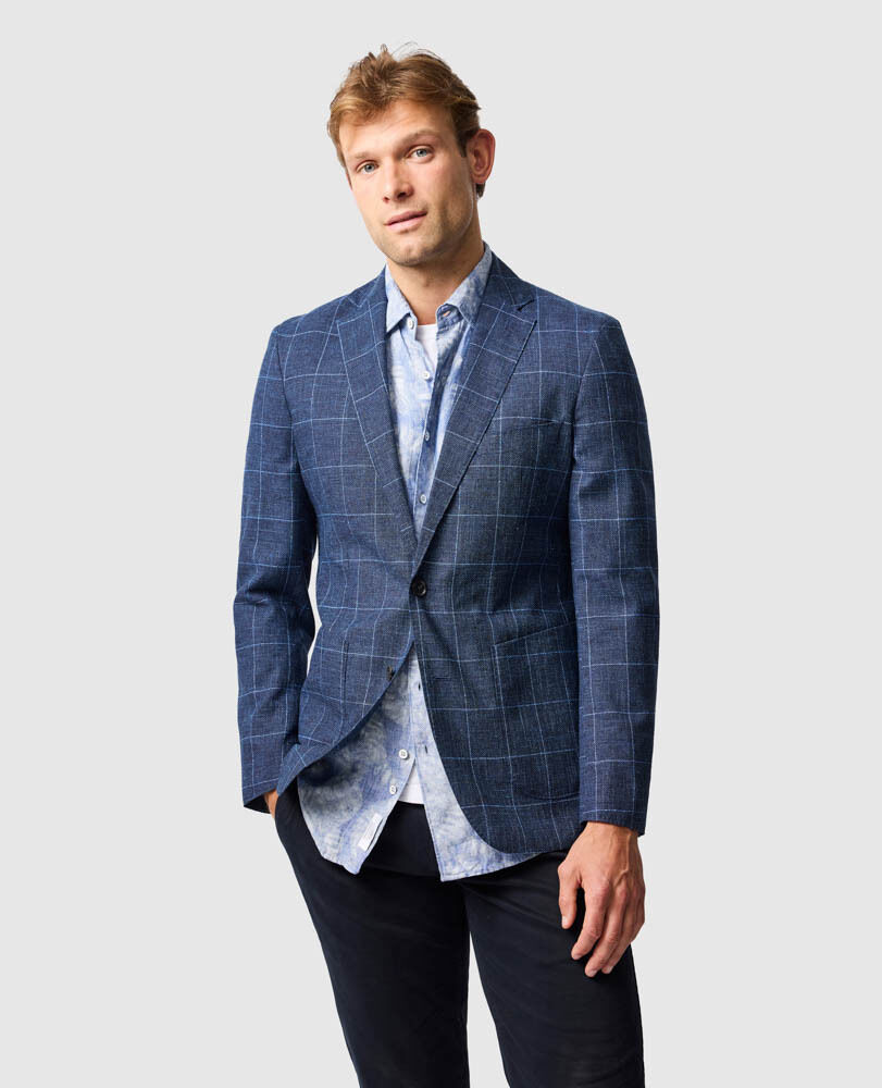 Karaka Point Sports Fit Jacket, INDIGO, Front