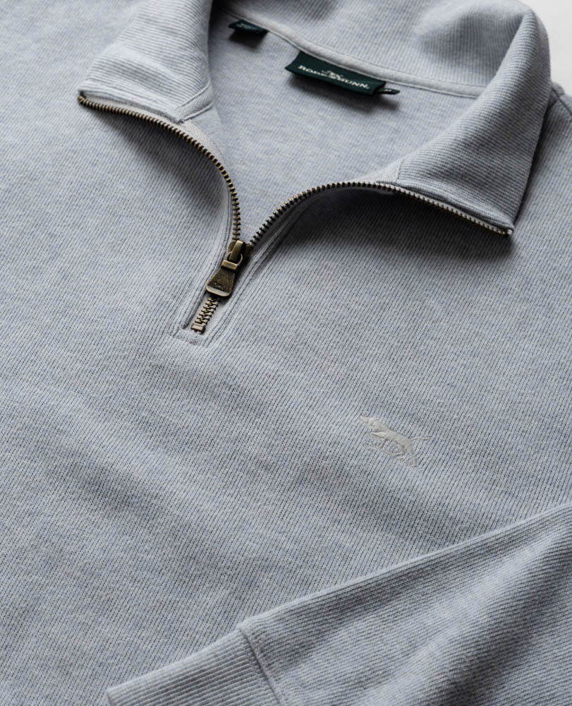 Sweatshirt col 1/4 zip alton ave, GLACE, Detail 2