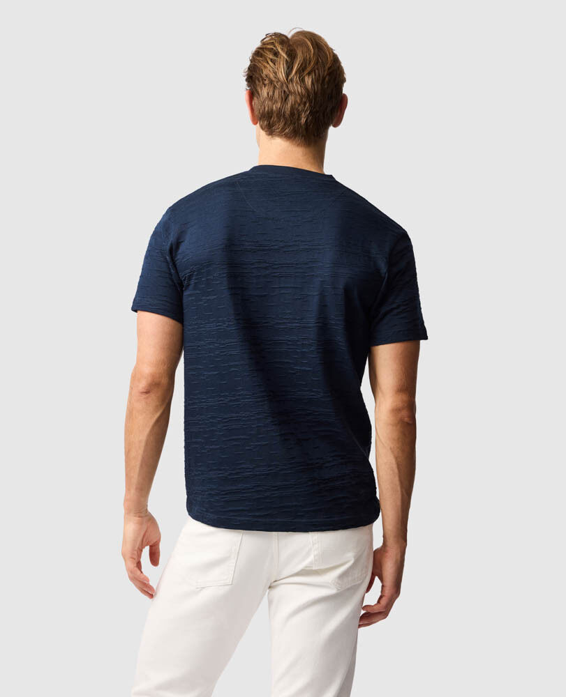 Leith Valley Sports Fit T-Shirt , NAVY, Back