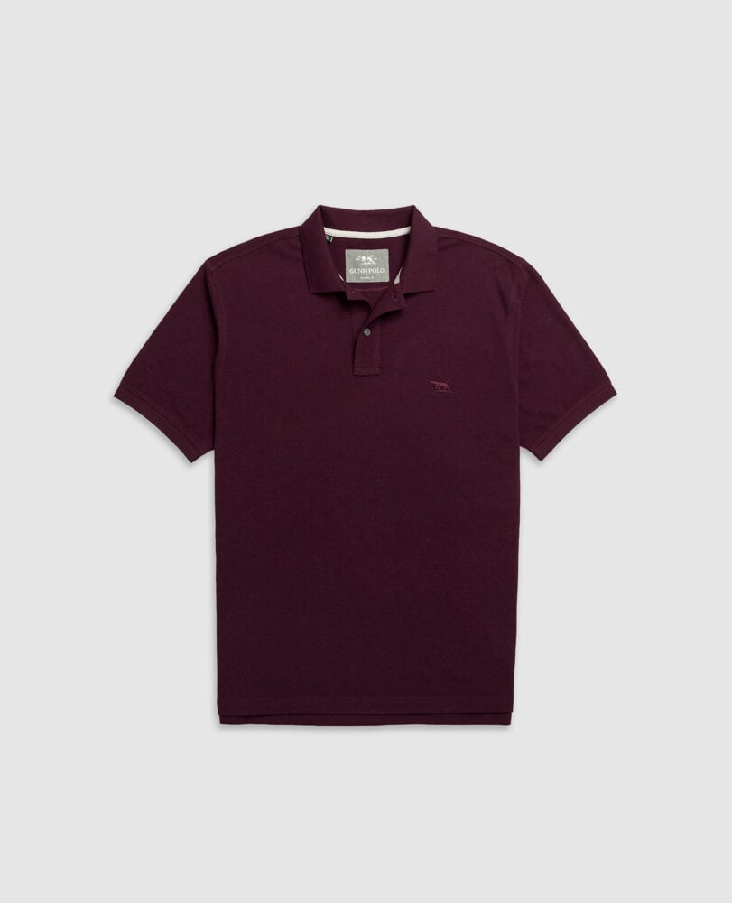 The Gunn Original Fit Polo, OXBLOOD, Flat Lay