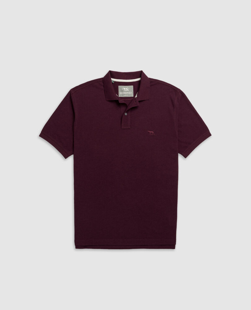 The Gunn Original Fit Polo, OCHSENBLUTROT, Flat Lay