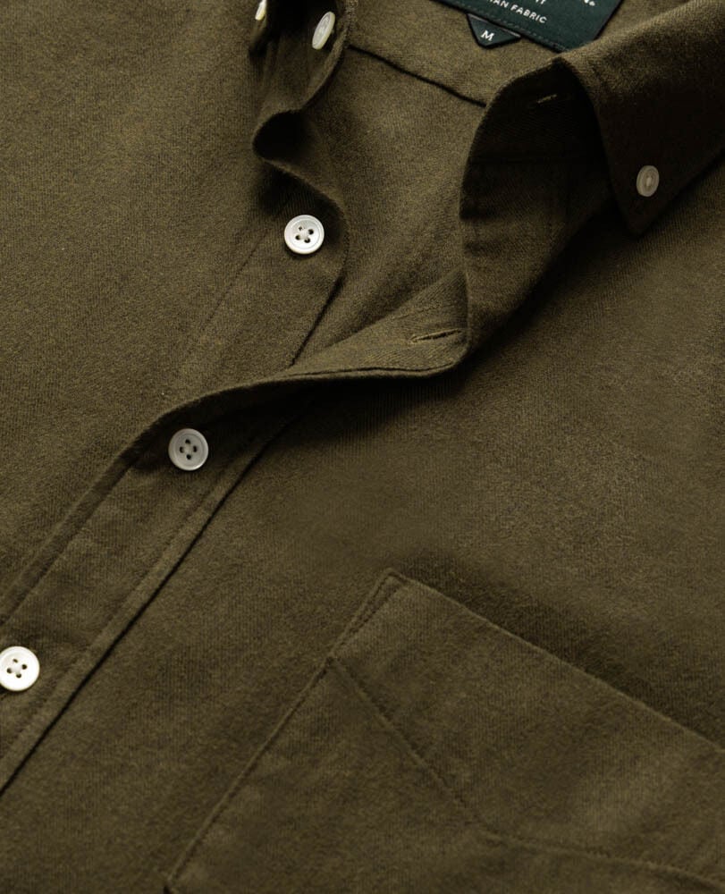 Barrhill Sports Fit Shirt, KHAKI, Detail 2