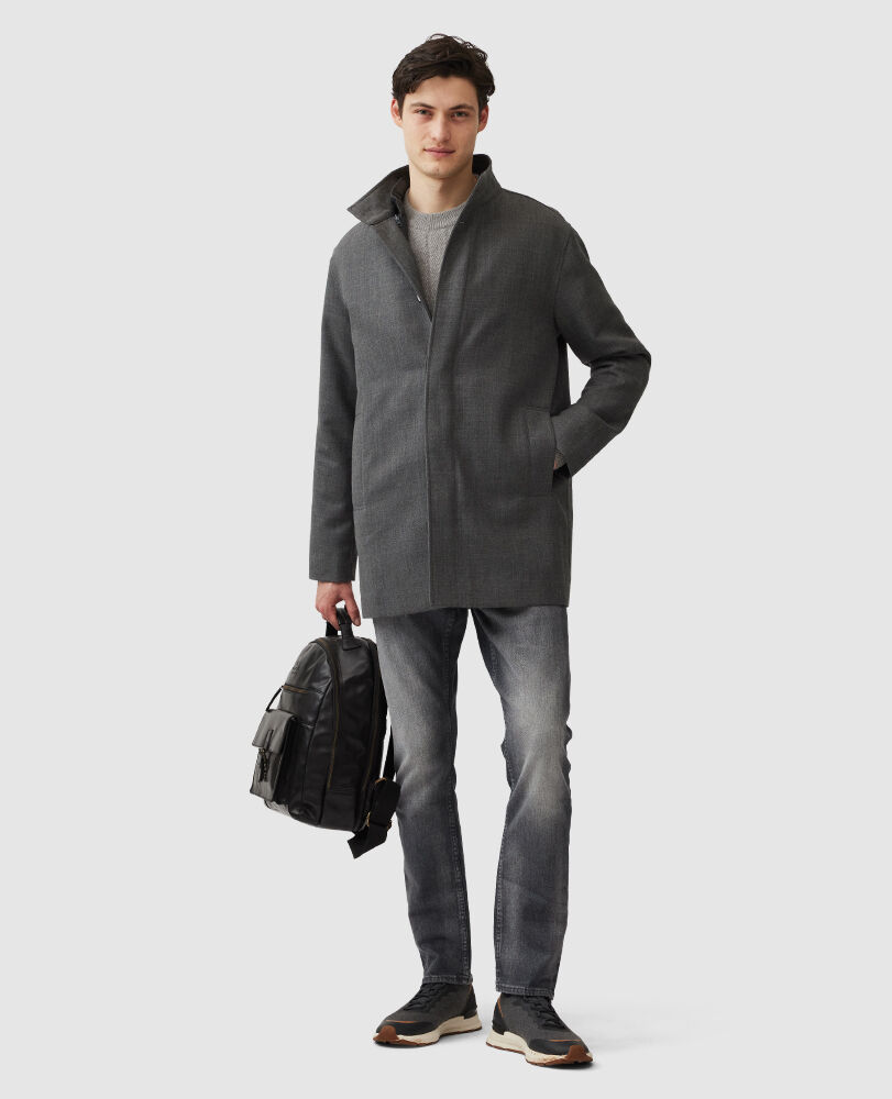 Manteau Mackford, CENDRE, Off Front