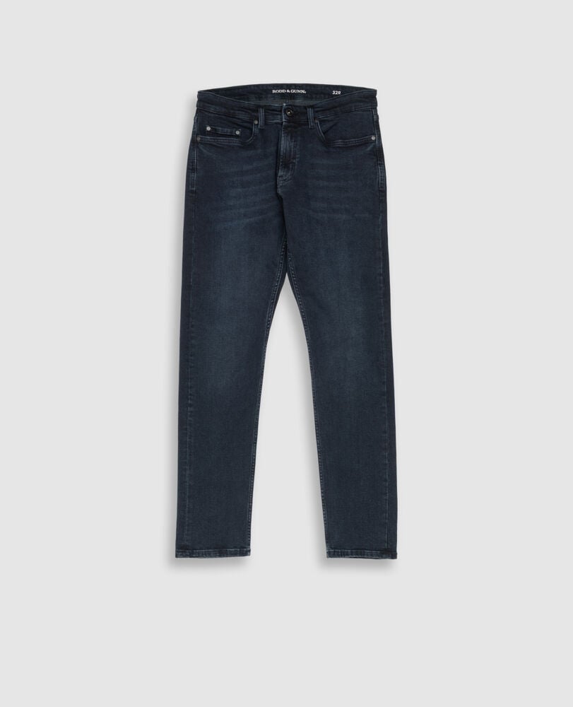 Weston Straight Italian Denim, BLUE BLACK, Flat Lay