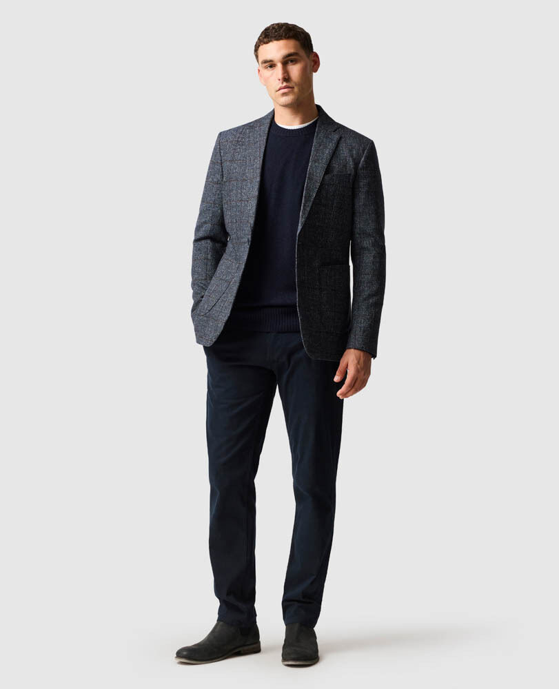 Stewart Island Knit, BLEU NUIT, Off Front