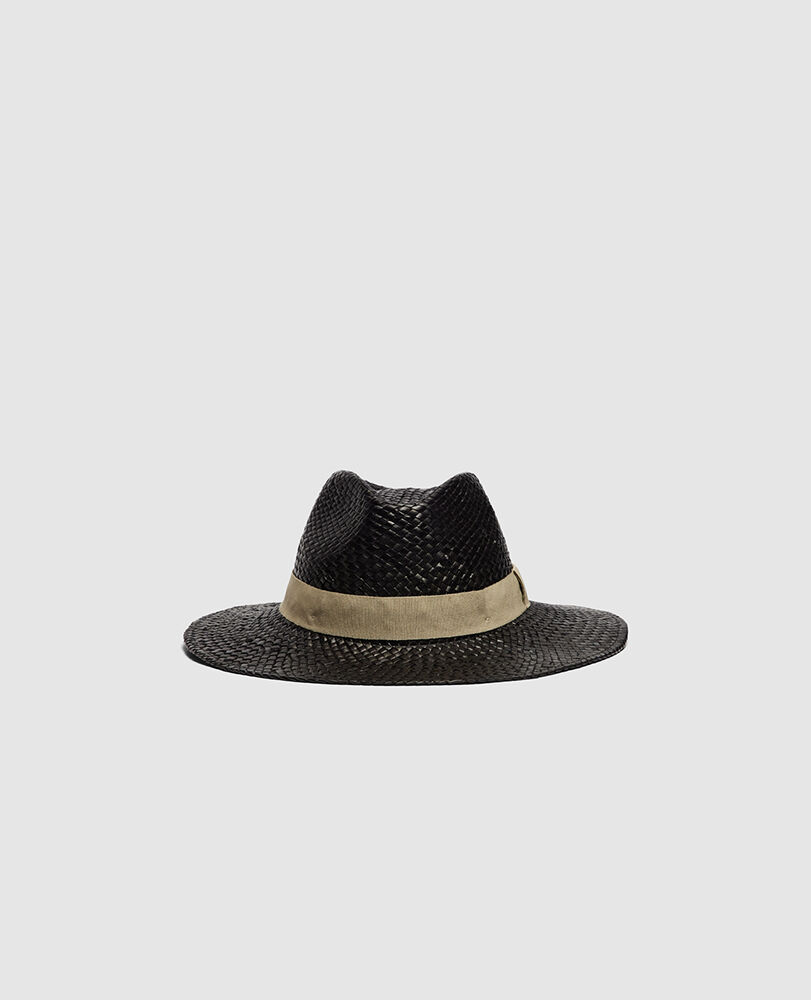 Halcombe Hat, BLACK/SABBIA, Flat Lay
