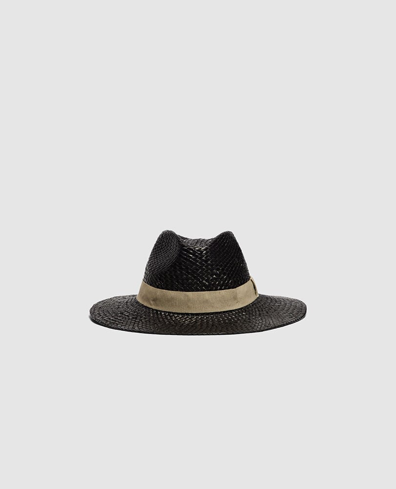 Halcombe Hat, BLACK/SABBIA, Flat Lay