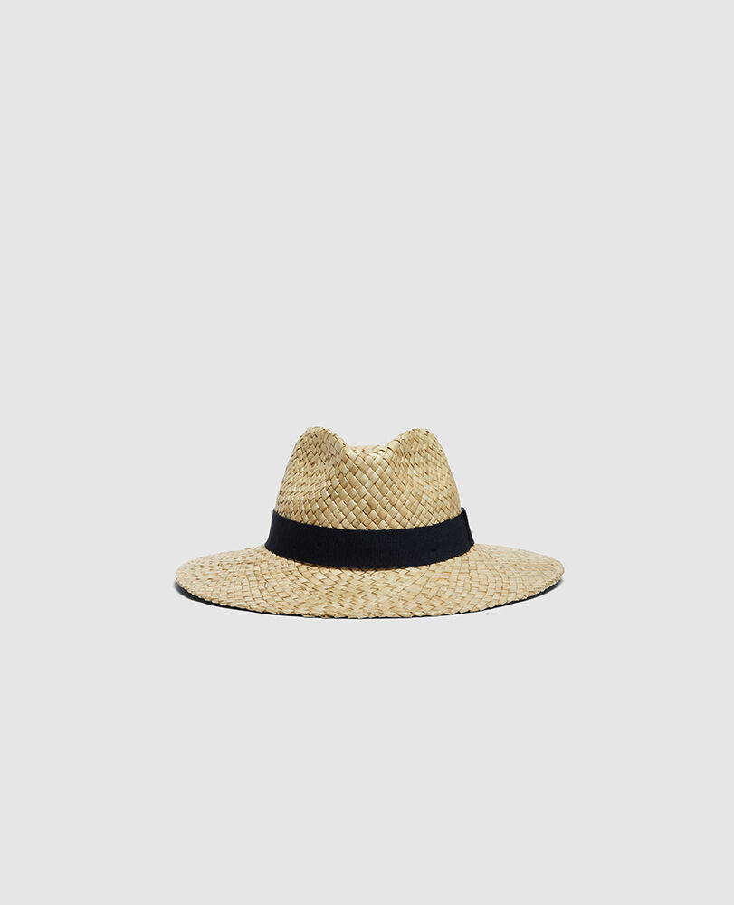 Halcombe Hat, NATURAL/NAVY, Flat Lay