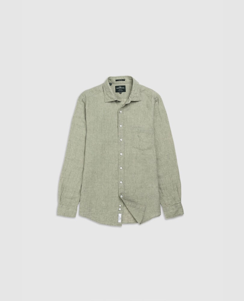 Coromandel Sports Fit Shirt, SAGE GREY, Flat Lay