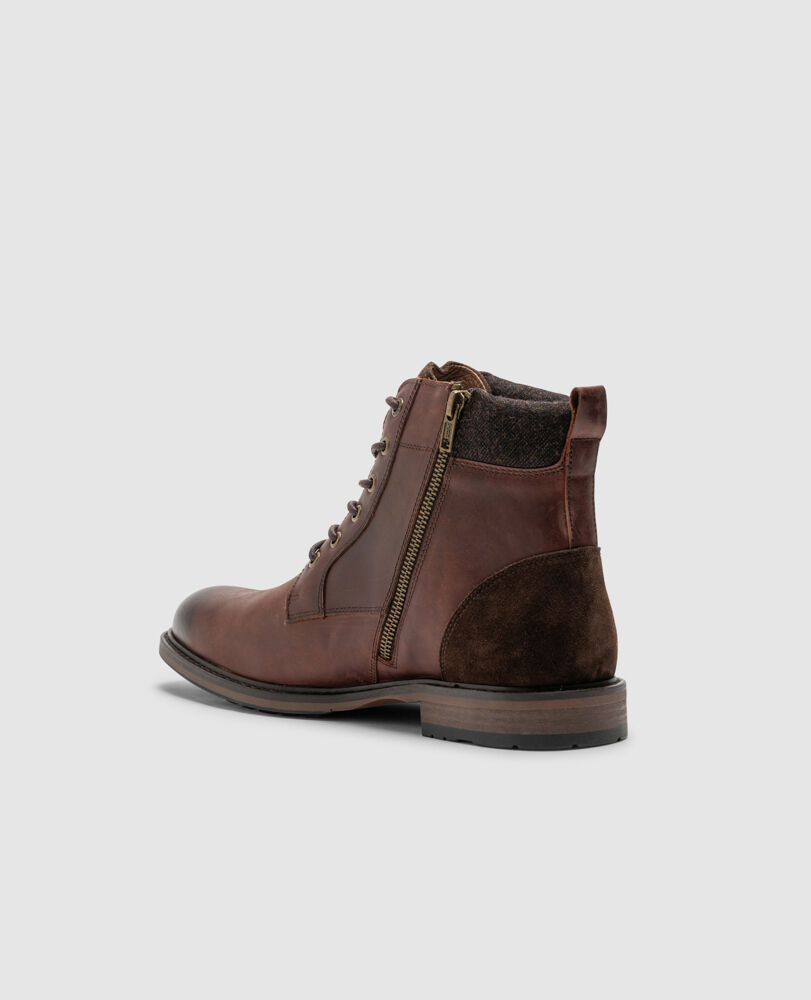 Duntroon Military Boot, TAN BURNISH, Flat Lay