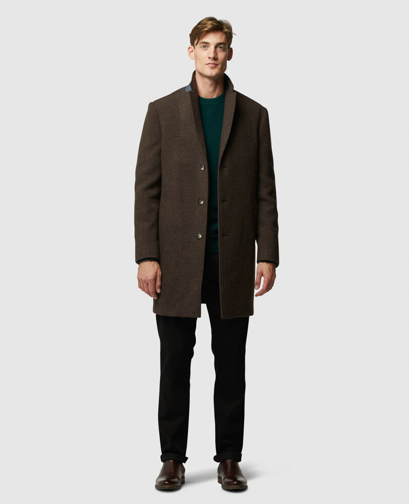 Clarendon Coat, WALNUT, Off Front