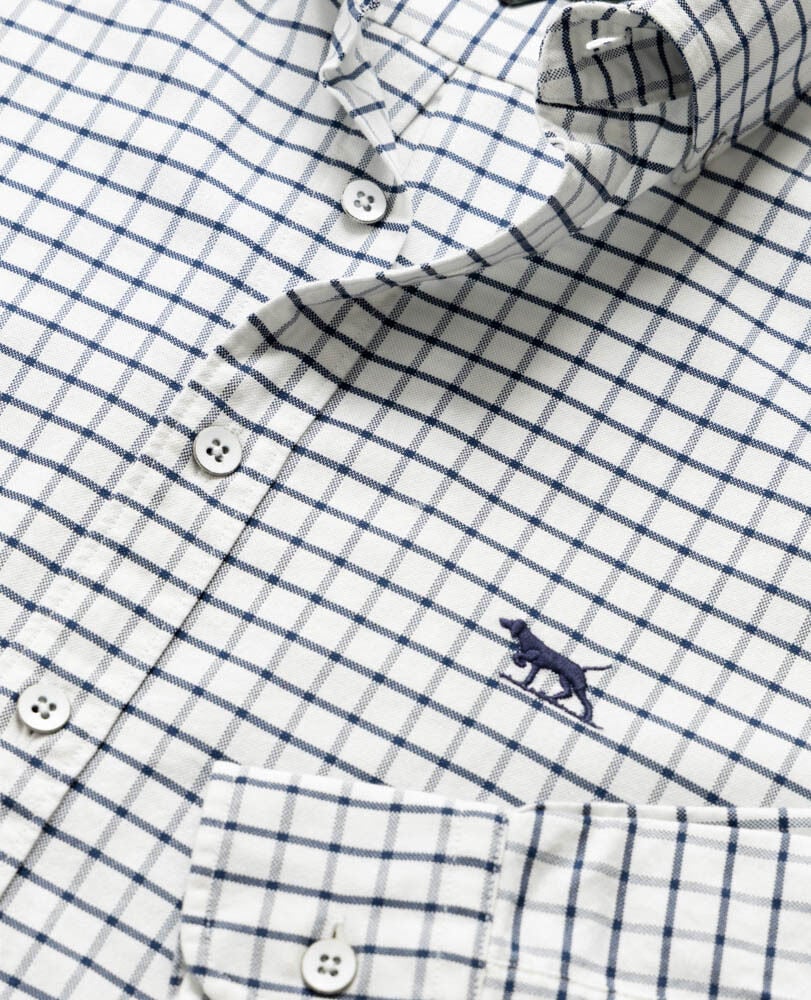 Gunn Check Oxford 3 Sports Fit Shirt, NAVY, Detail 2