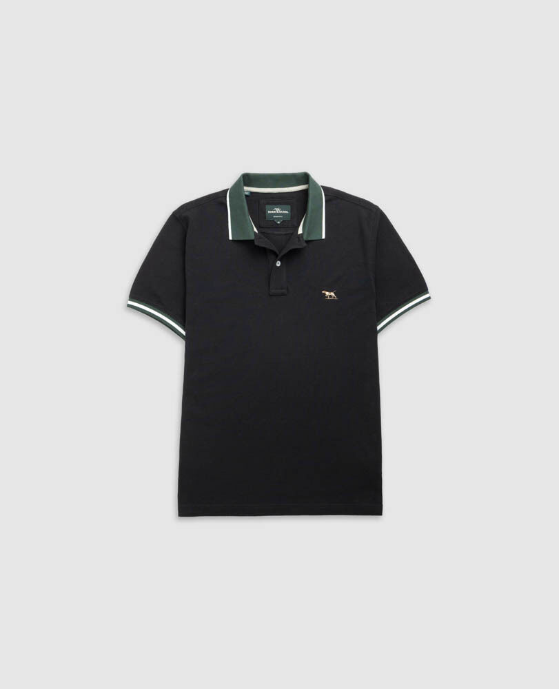 New Lynn Sports Fit Polo, ONYX, Flat Lay