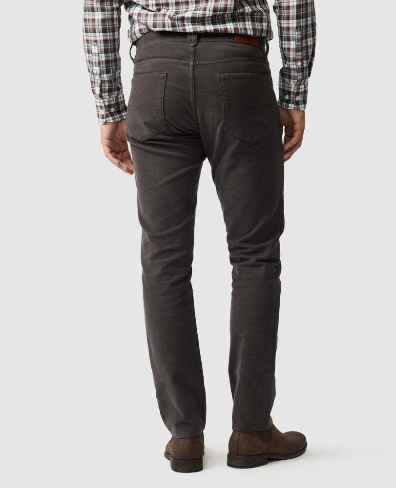 Albury Moleskin Straight Jean, FOSSIL, Back