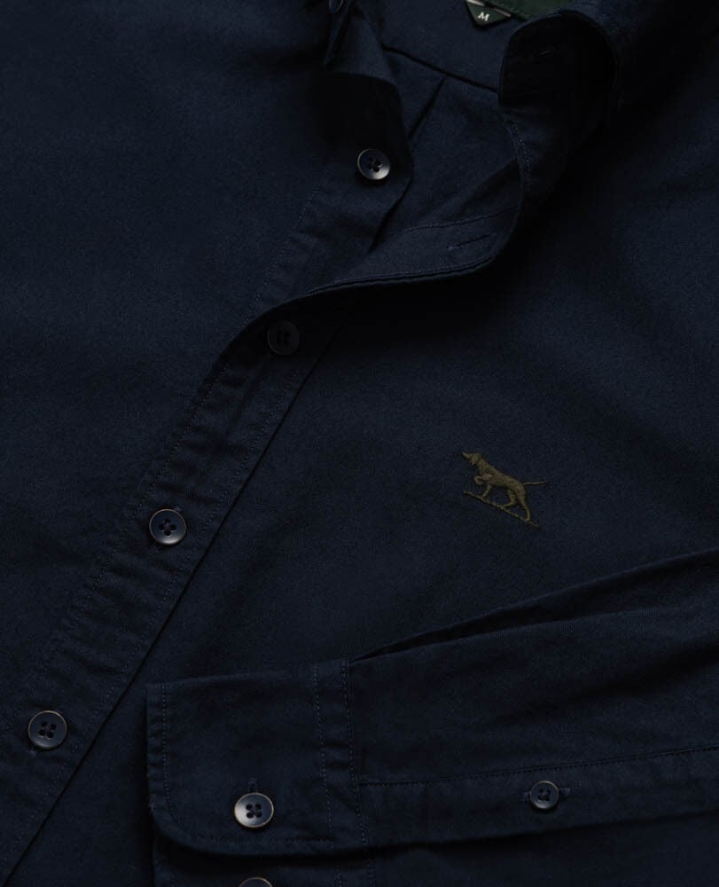 Gunn Oxford Sports Fit Shirt, INK, Detail 2