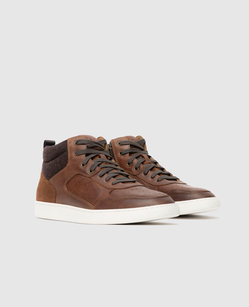 Suffolk Hi Top Sneaker, COFFEE