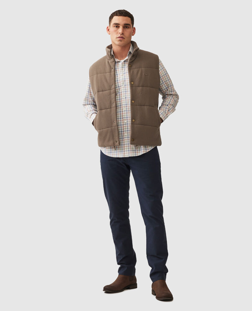 Lake Ferry Vest, KHAKI, Off Front