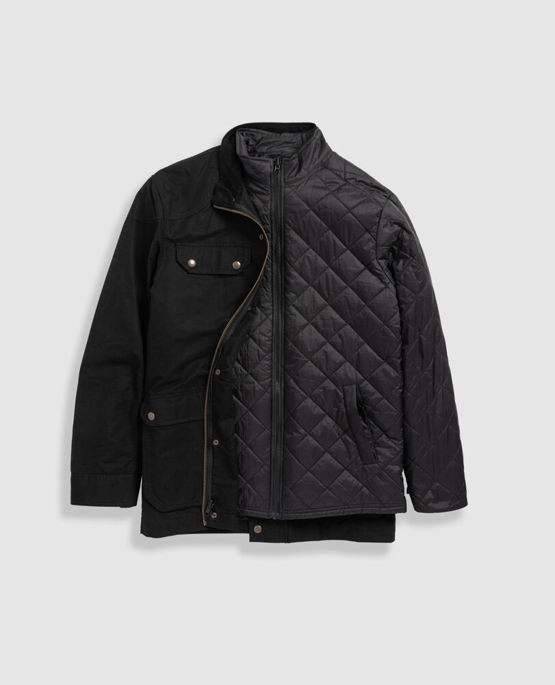 Harper Waxed Jacket, ONYX, Detail 3