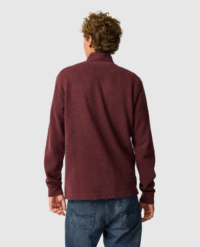 Sweatshirt col 1/4 zip alton ave, ROUILLE, Back