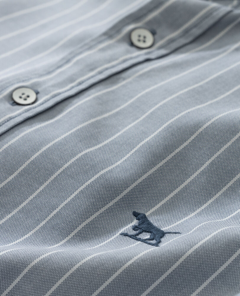 Gunn Oxford Stripe 3 Sports Fit Shirt, ARCTIC, Detail 2