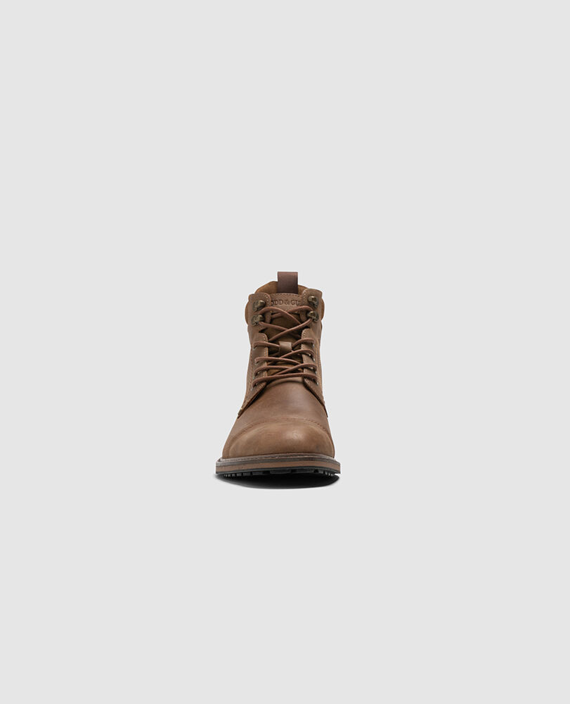 Dunedin Military Boot, BIRCH CRAZYHORSE, Flat Lay