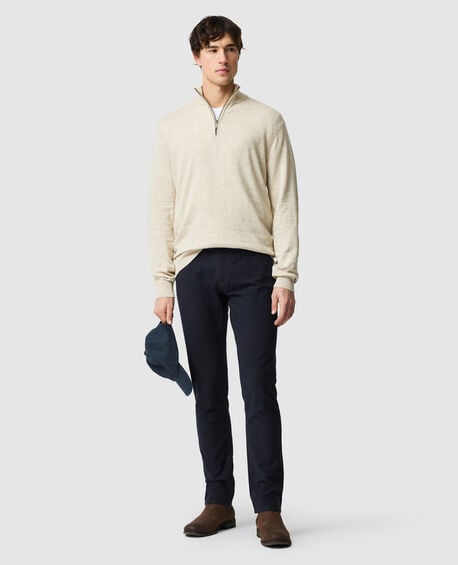 Fortrose 1/4 Zip Knit, STRAW