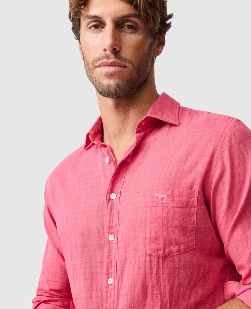 Taupo Bay Sports Fit Shirt, GERANIE, Detail 3