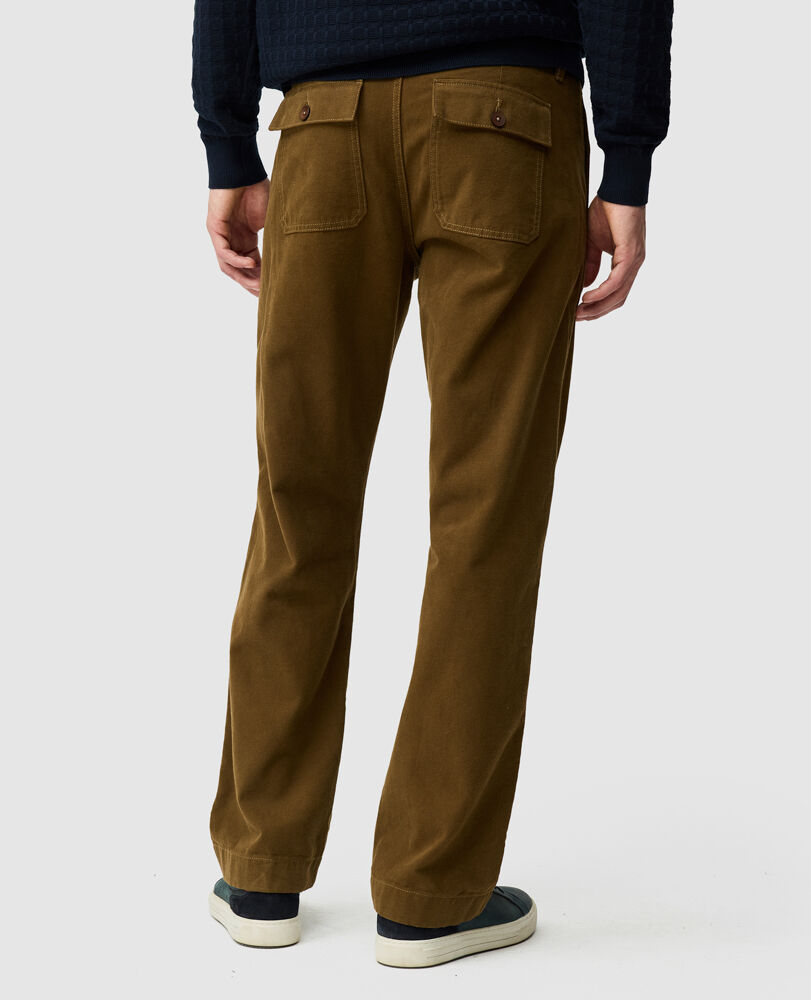 Clyde Relaxed Fit Pant, KHAKI, Back