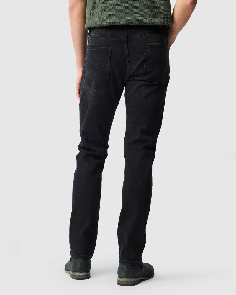 Lyell Straight Italian Denim, Used Black, Back
