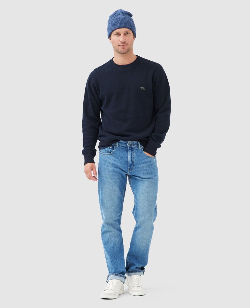 Gunn Crew Neck Sweat, MIDNIGHT, Off Front