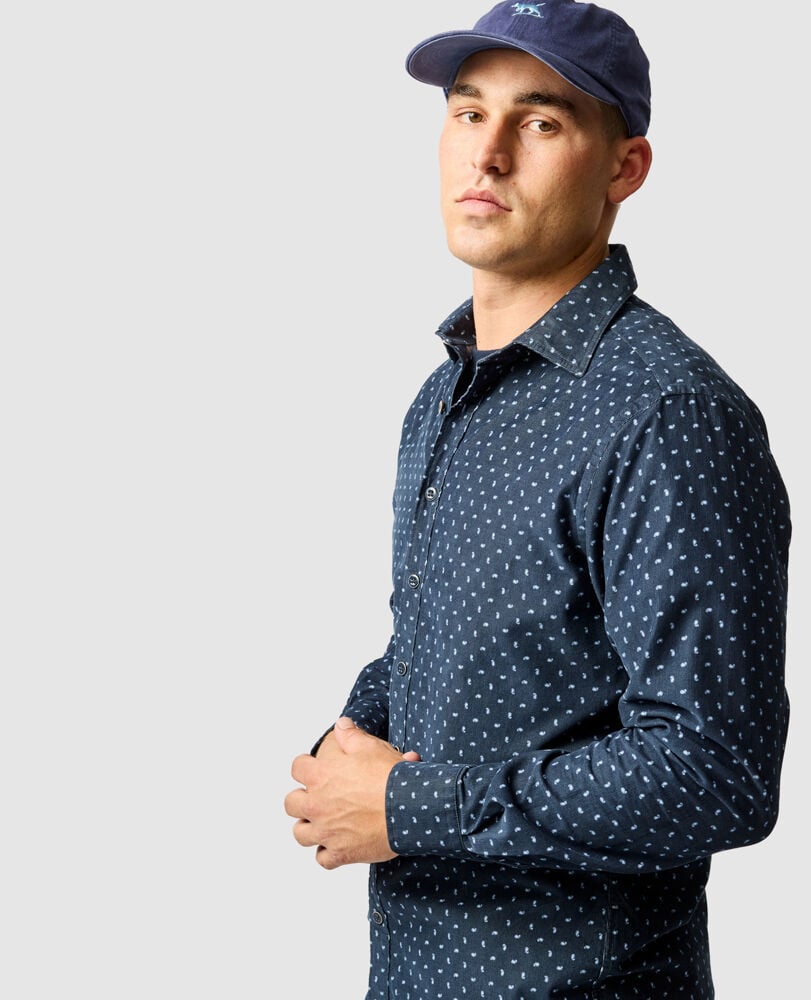 Harrington Sports Fit Shirt, BLUEBERRY, Detail 3