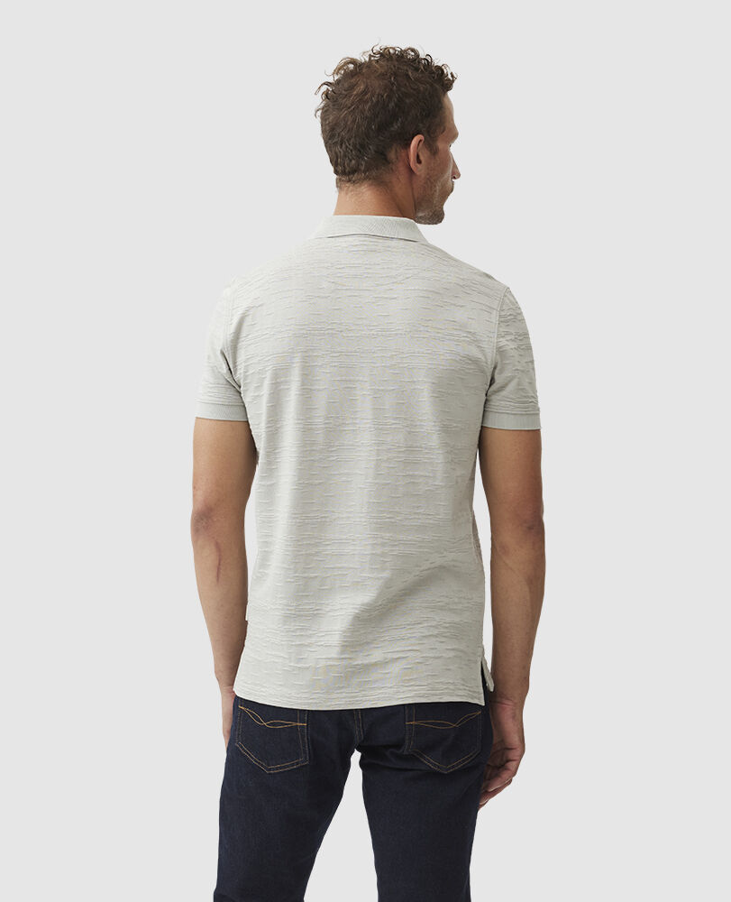 Banks Road Sports Fit Polo, STONE, Back