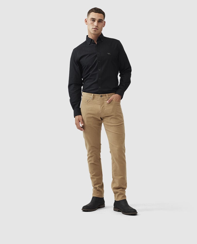 Albury Moleskin Straight Jean, TUSSOCK, Off Front