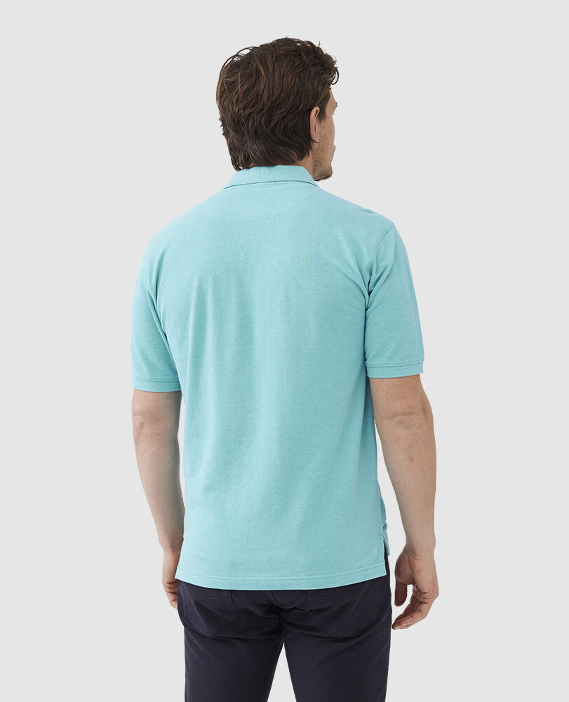The Gunn Original Fit Polo, AQUA, Back