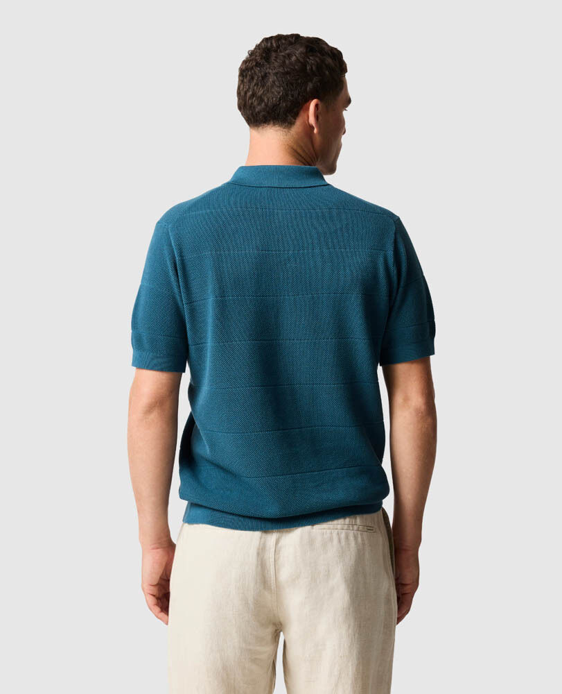 Masons Flat Knit, TEAL, Back