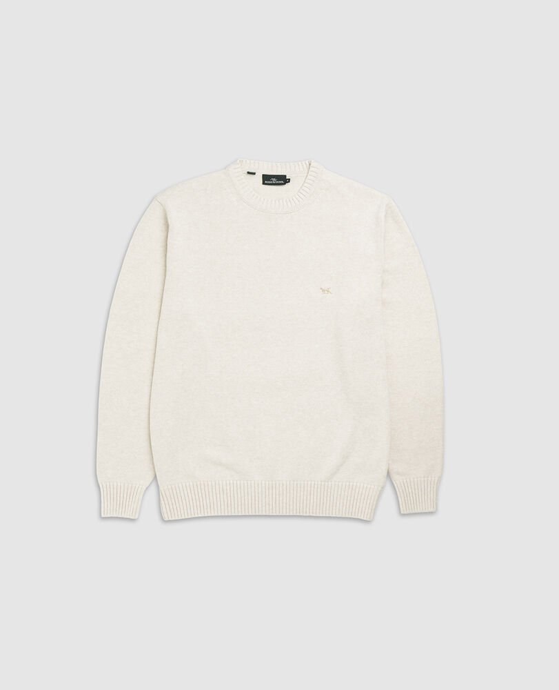 Gunn Crew Knit, NATURAL, Flat Lay