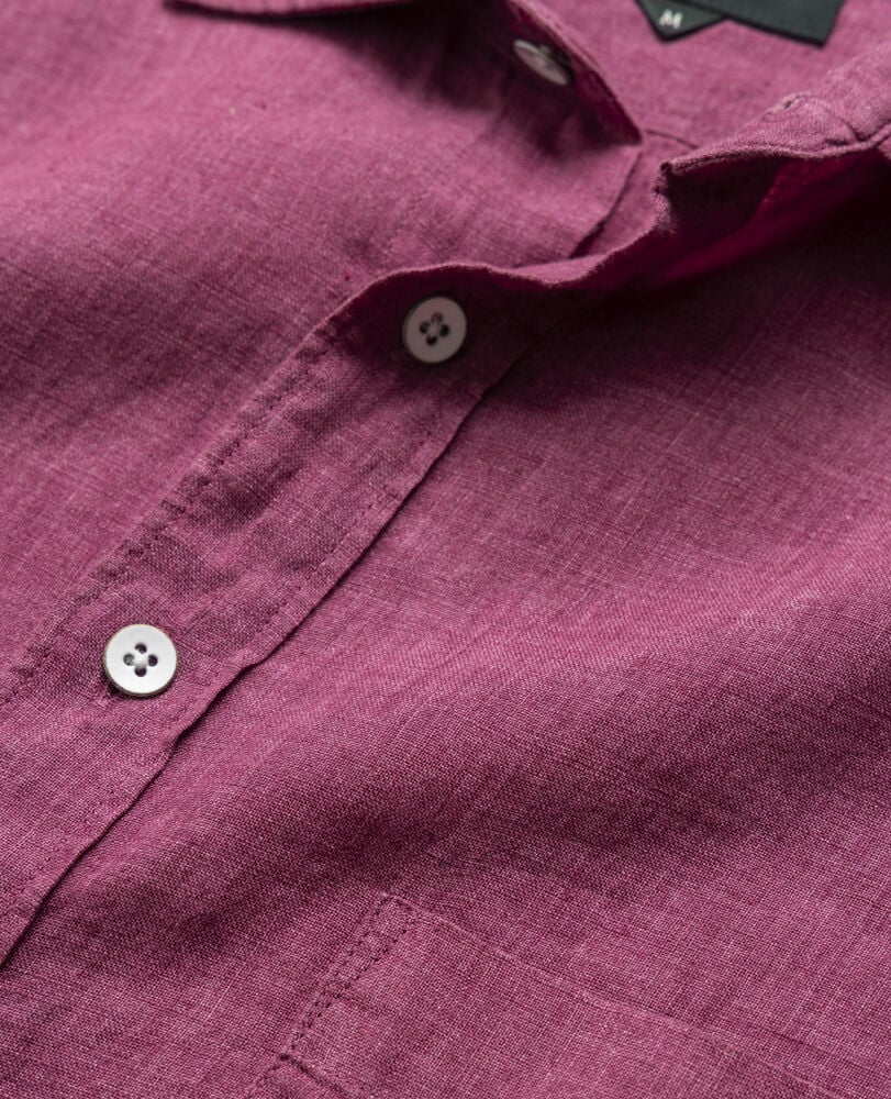 Chemise slim en lin Coromandel, BAIE, Detail 2