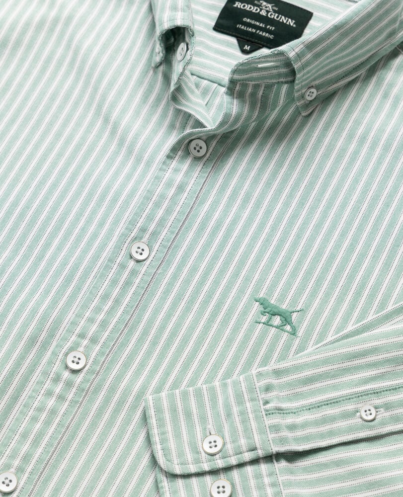 Gunn Oxford Stripe 4 Of Shirt, GAZON, Detail 2