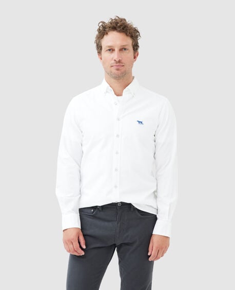 Gunn Oxford Sports Fit Shirt, SNOW