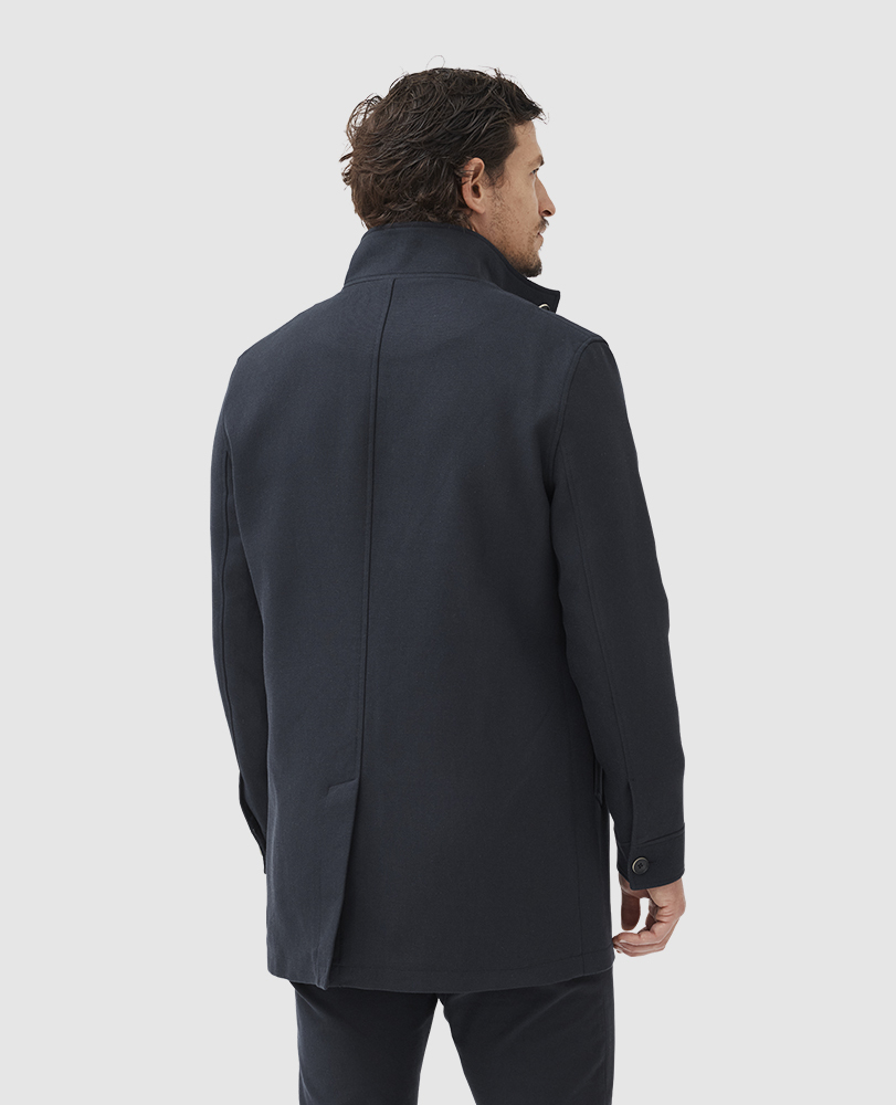 Murrays Bay Coat Oxford Blue Rodd & Gunn US