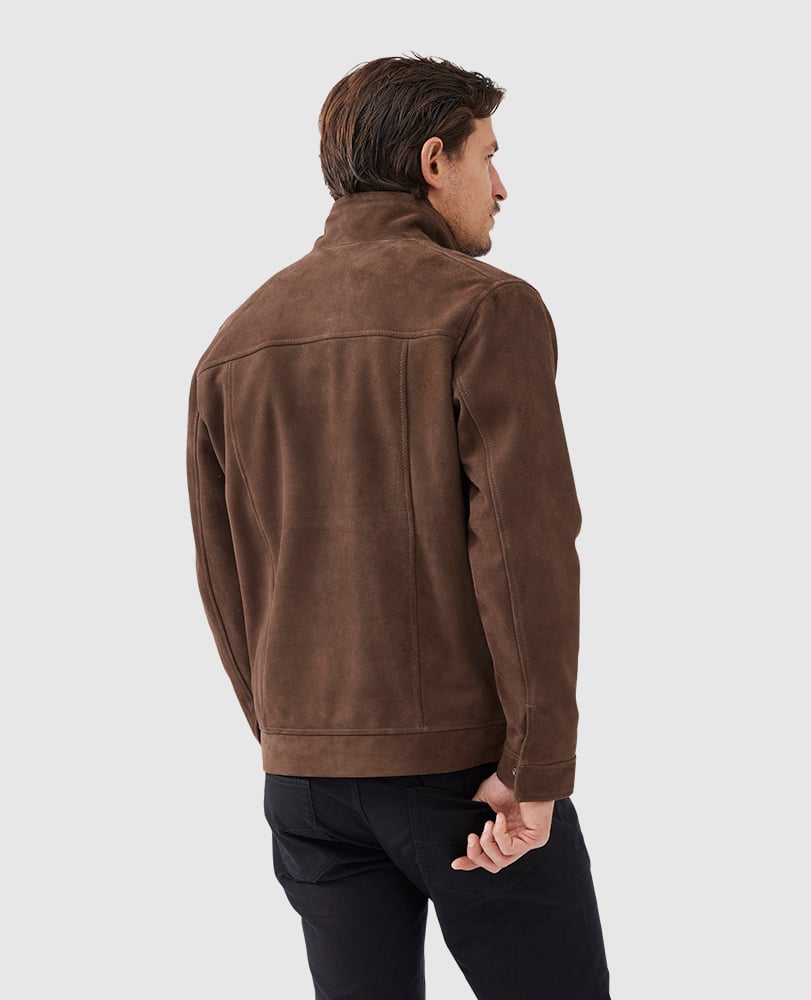 Glen Massey Leather Jacket | Taupe | Rodd & Gunn US